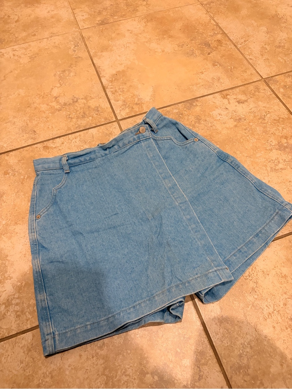 Light Blue Denim Skort